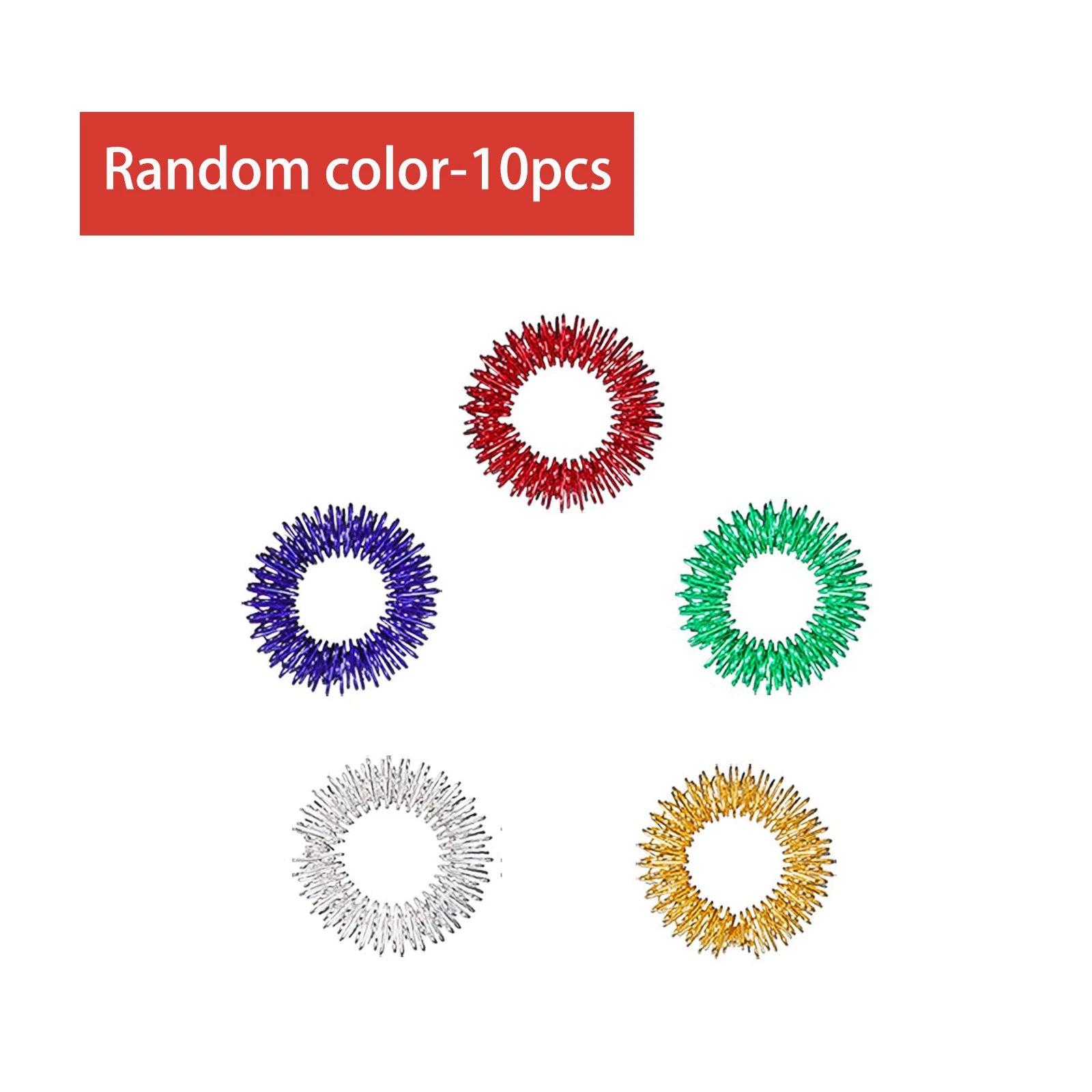Acupressure Rings Spiky Sensory Finger Rings, Spiky Finger Ring Acupressure Ring Set Silent Stress Massager Finger Massage Tool