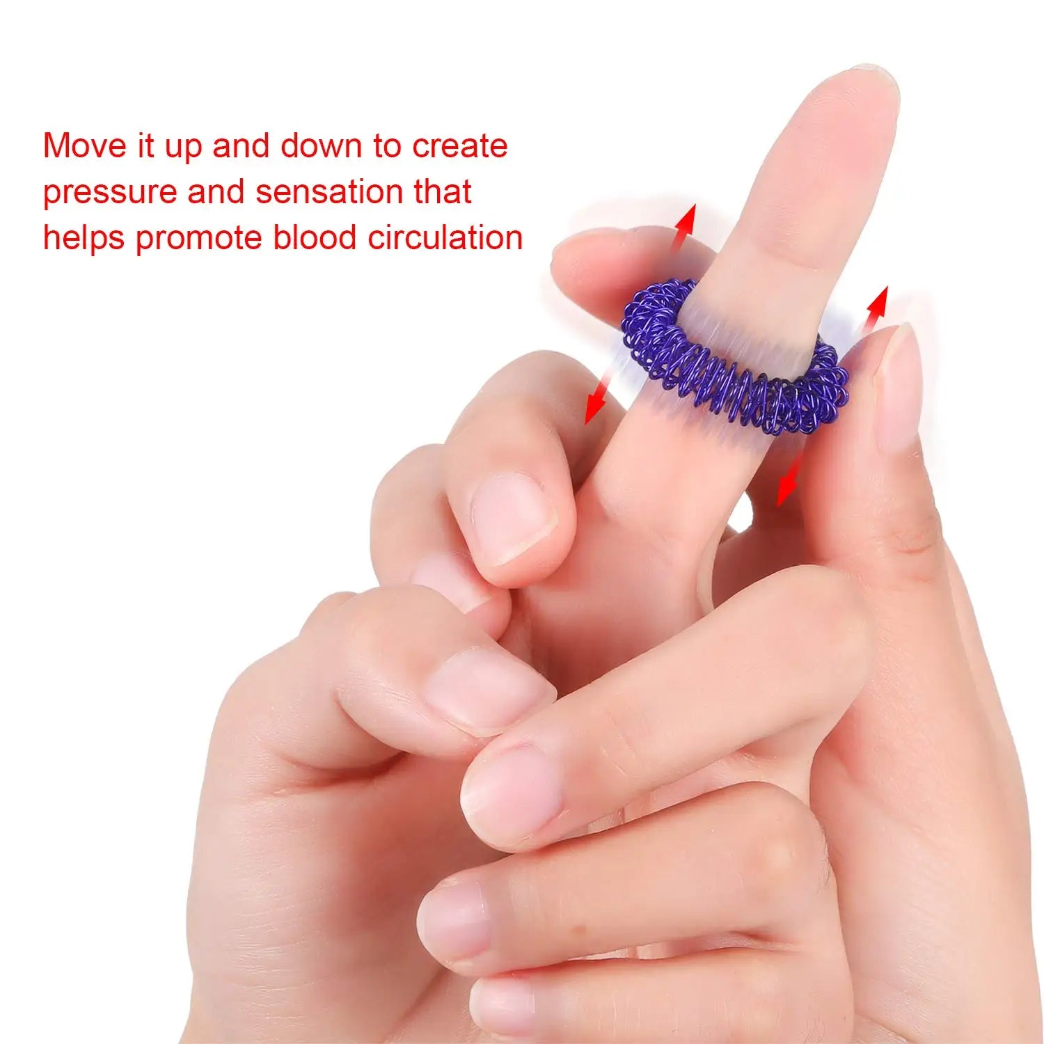 Acupressure Rings Spiky Sensory Finger Rings, Spiky Finger Ring Acupressure Ring Set Silent Stress Massager Finger Massage Tool